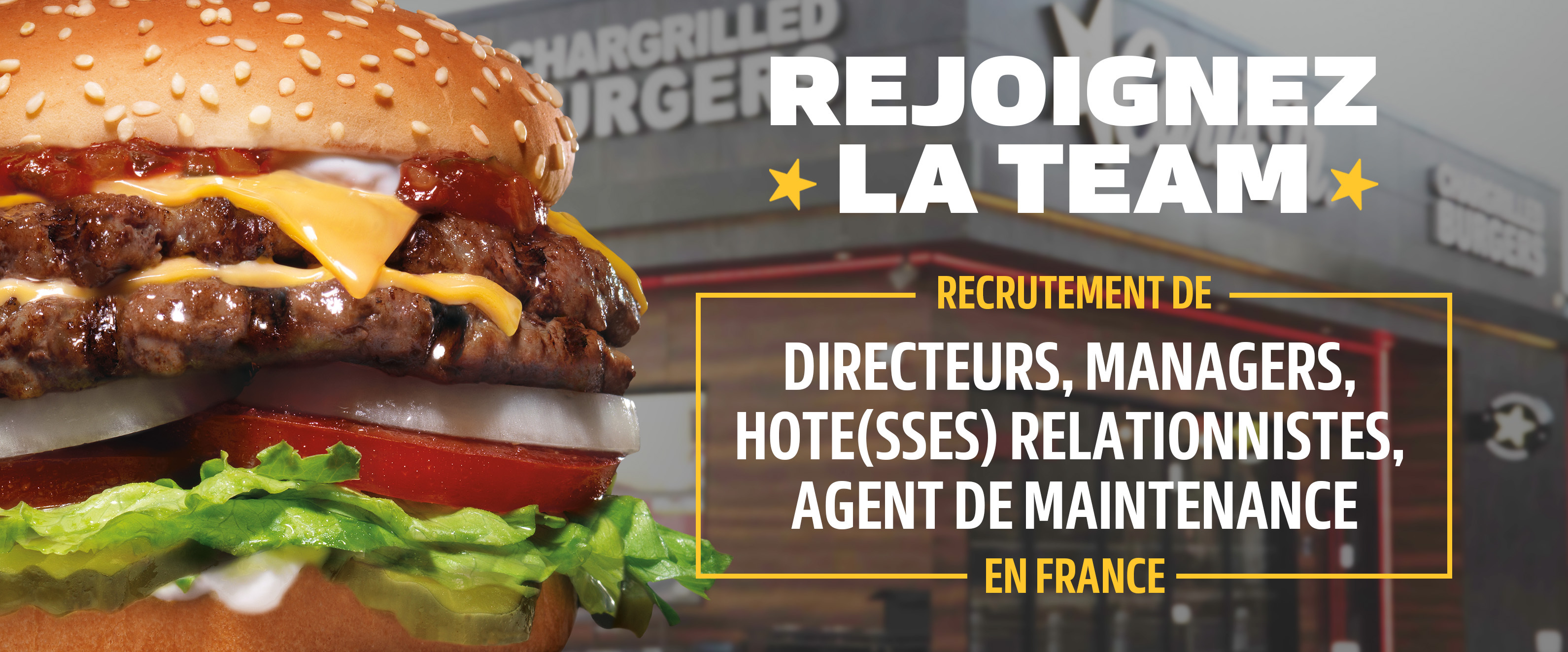 Rejoignez la team ! Recrutement de Directeurs, Managers, Hote(sses) relationnistes, Agent de maintenance en France »